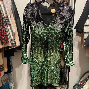 H&M luxe label sequin ombre bodycon dress!